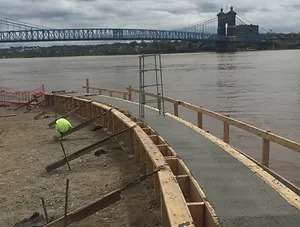 bridge being built on water